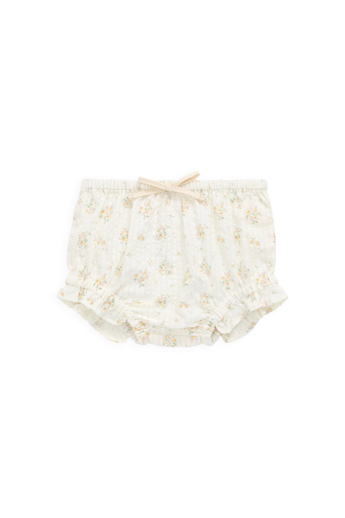 Organic Cotton Frill Bloomer - Justine Parchment Childrens Bloomer from Jamie Kay NZ