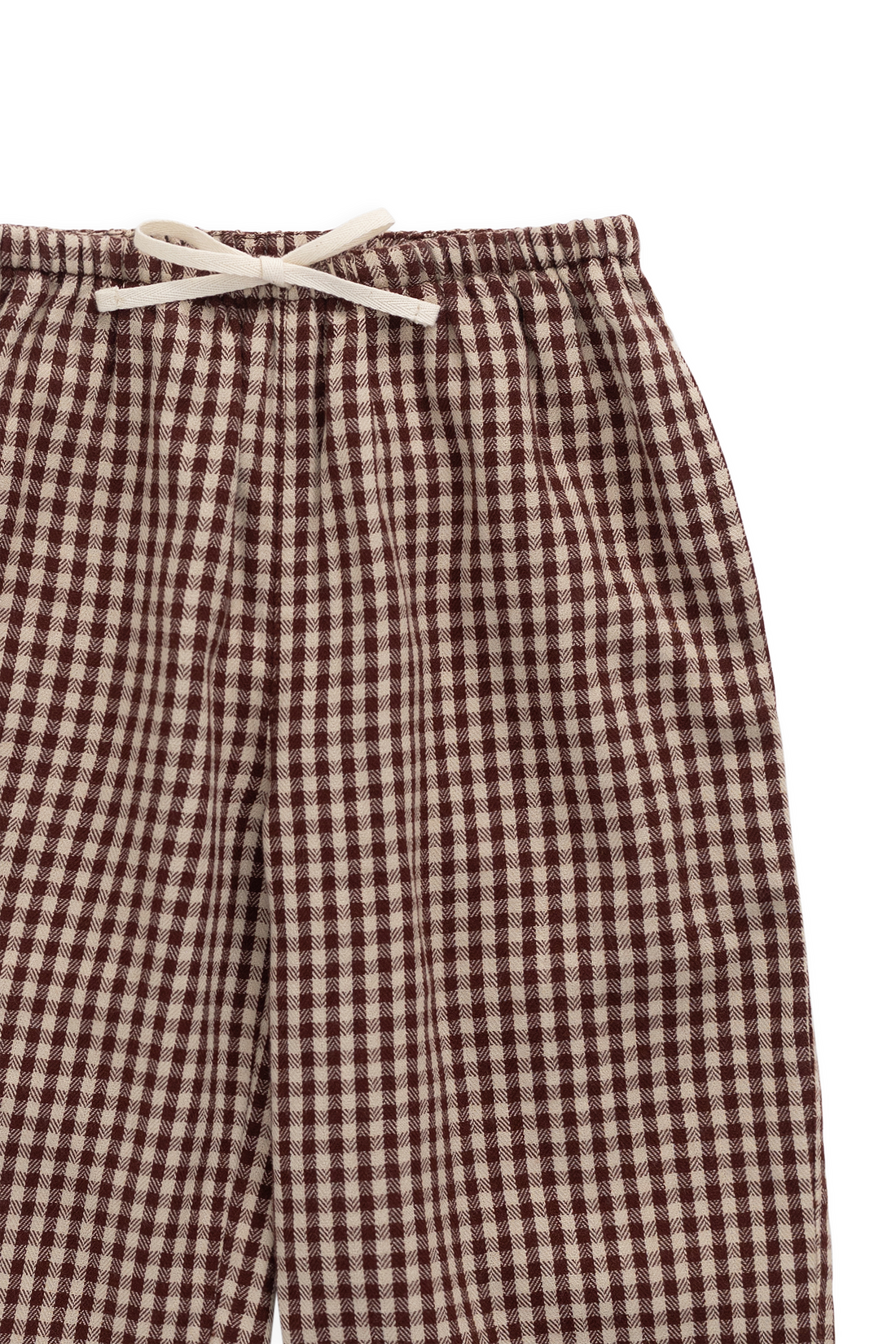 Organic Cotton Kenji Pant - Cinnamon Gingham Childrens Pant from Jamie Kay NZ