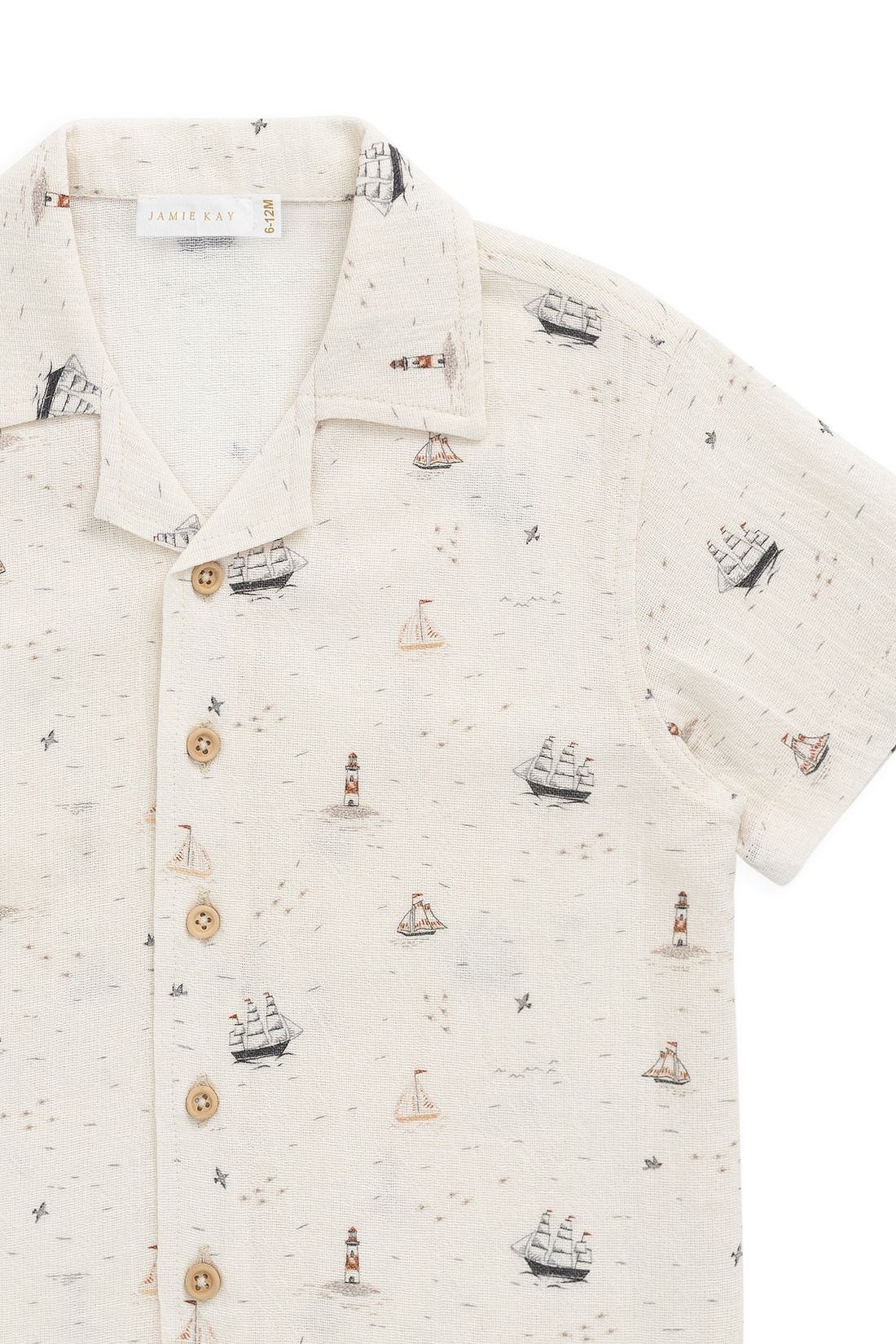 Organic Cotton Silas Shirt - Sailing Day Childrens Top from Jamie Kay NZ