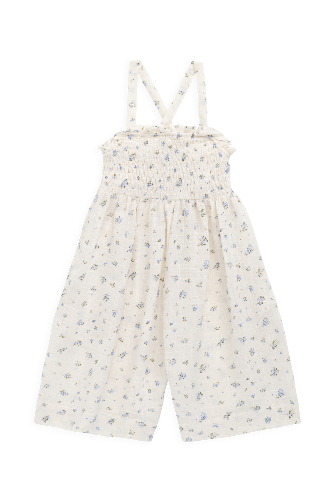 Organic Cotton Arabella Jumpsuit - Juniper Fields Blue Childrens Jumpsuit from Jamie Kay NZ
