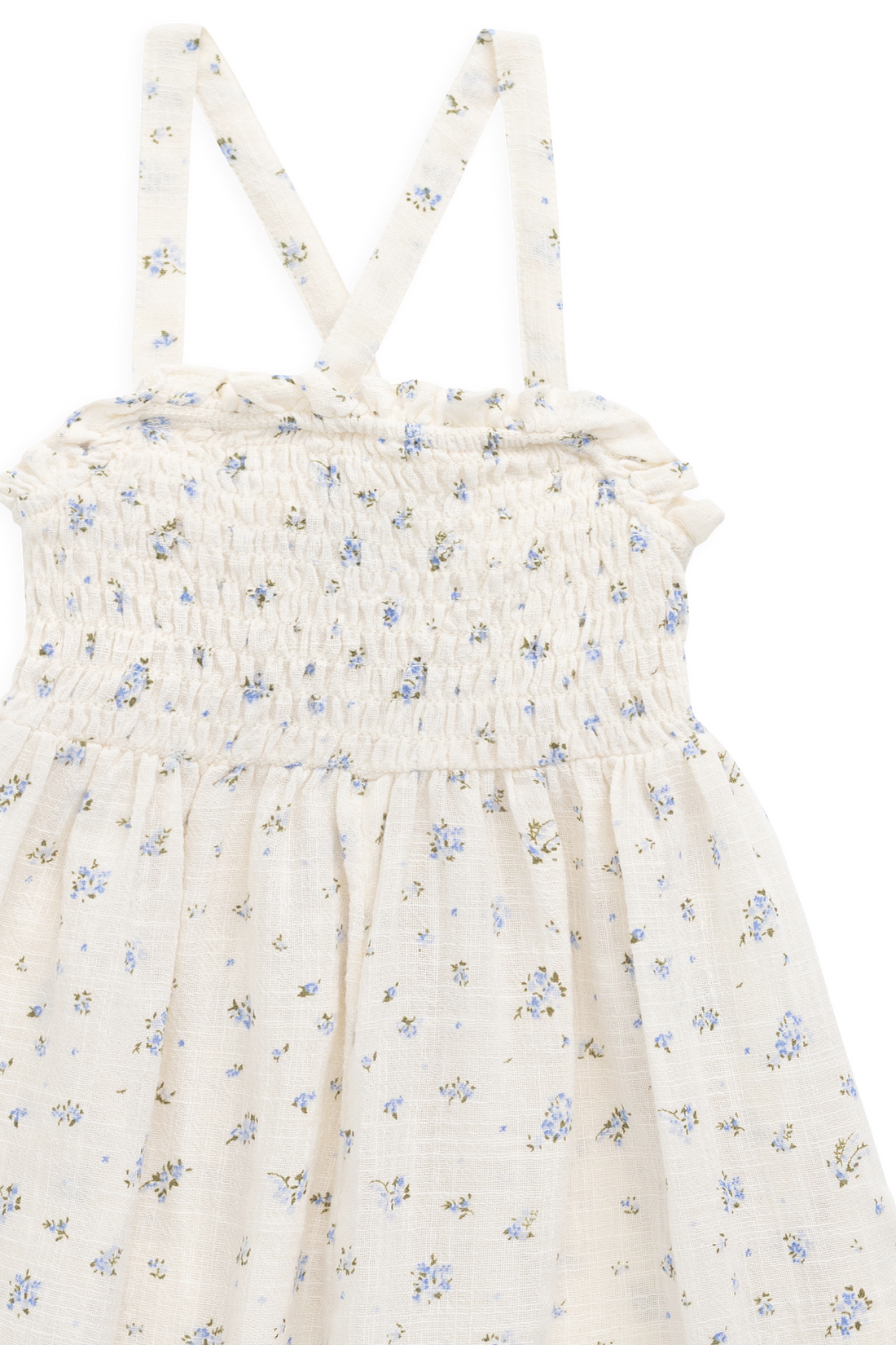 Organic Cotton Arabella Jumpsuit - Juniper Fields Blue Childrens Jumpsuit from Jamie Kay NZ