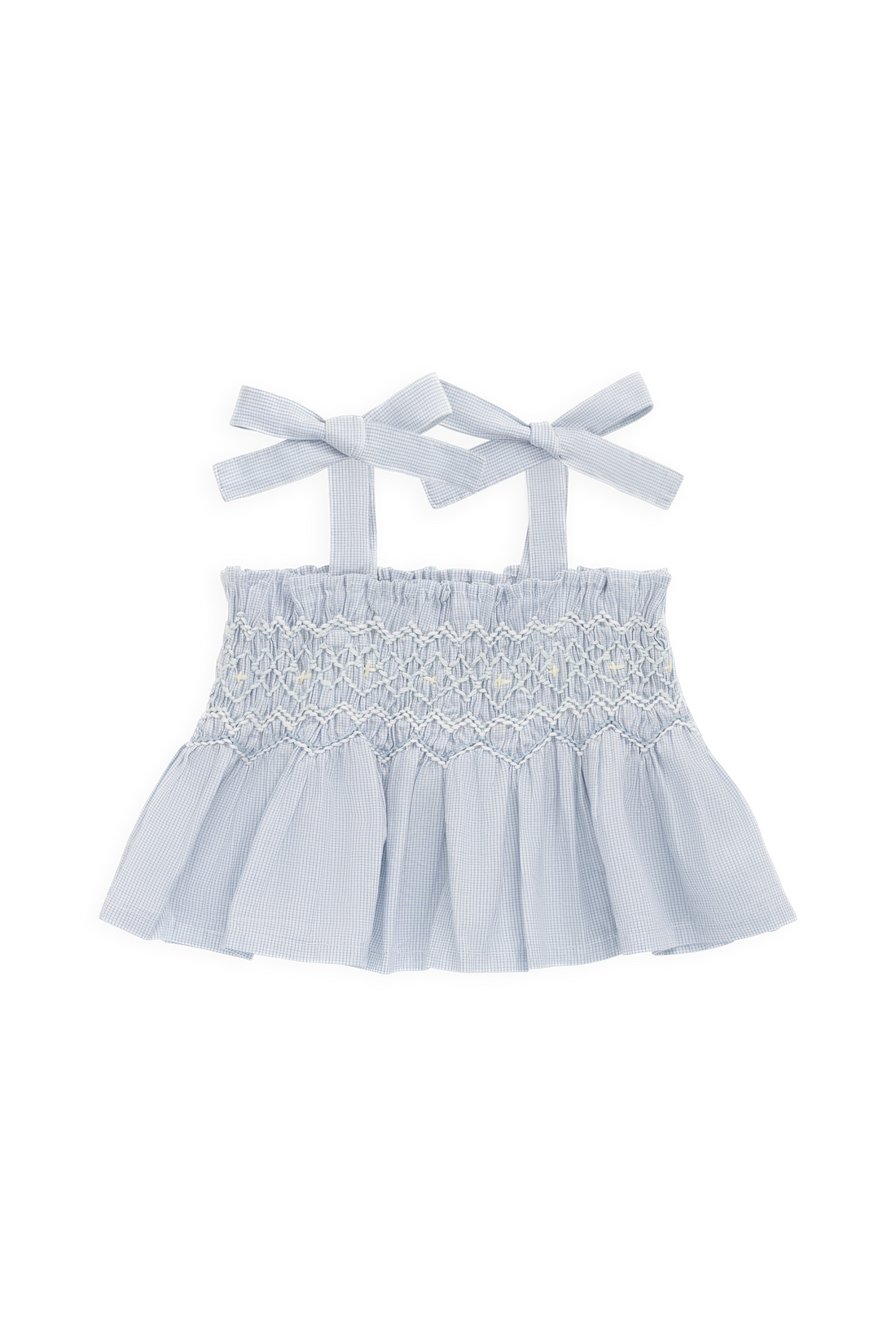 Organic Cotton Desiree Top - Petite Check Childrens Top from Jamie Kay NZ