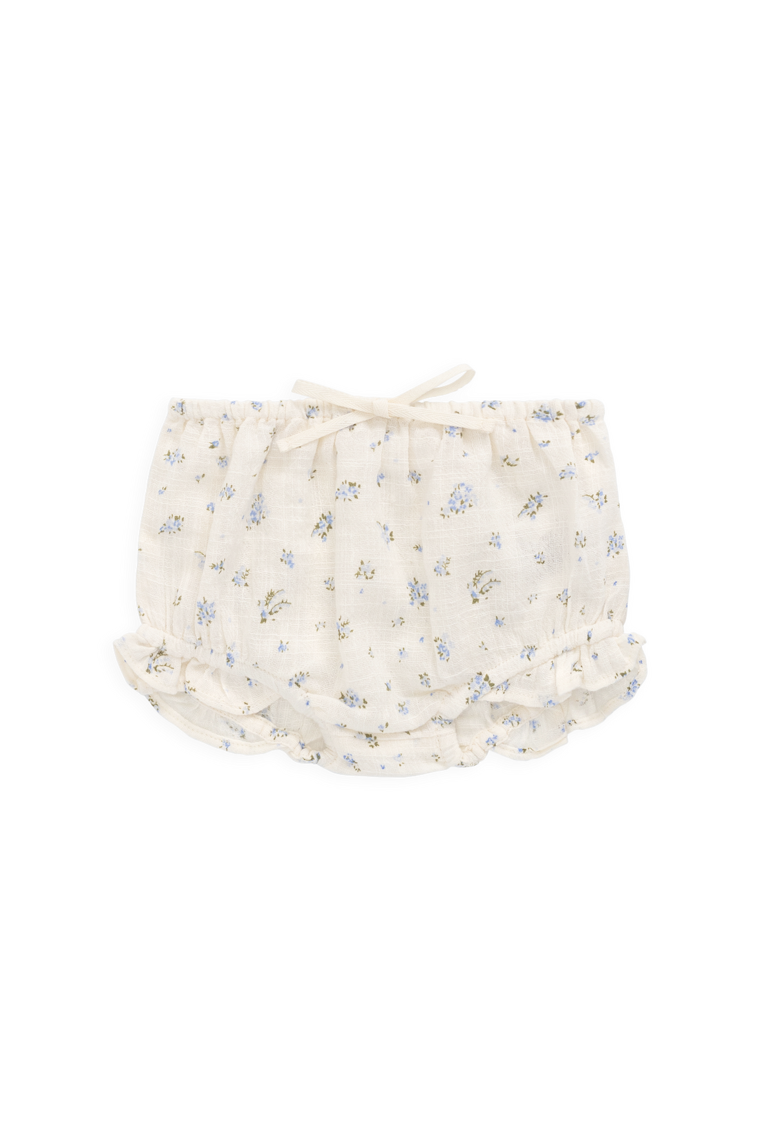 Organic Cotton Frill Bloomer - Juniper Fields Blue Childrens Bloomer from Jamie Kay NZ