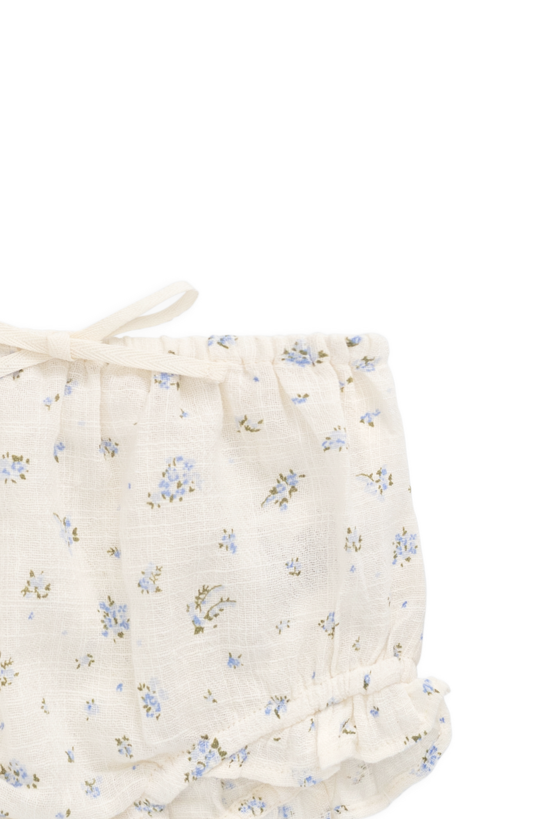 Organic Cotton Frill Bloomer - Juniper Fields Blue Childrens Bloomer from Jamie Kay NZ