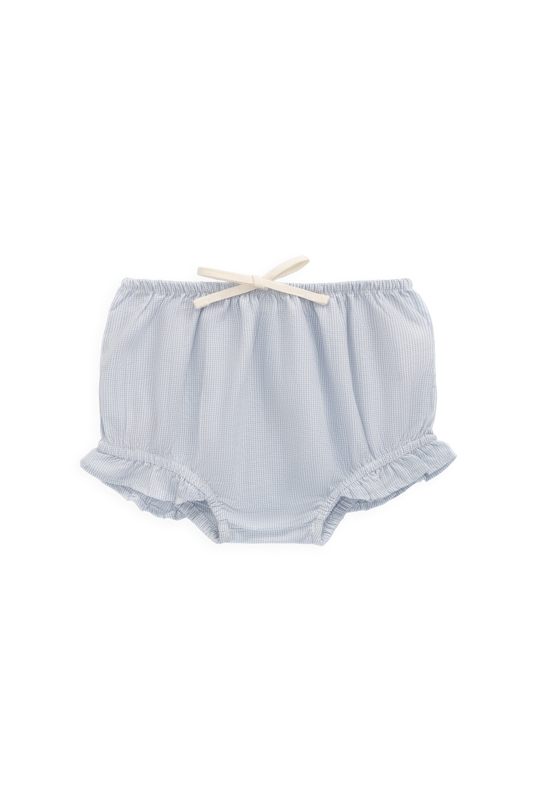 Organic Cotton Frill Bloomer - Petite Check Childrens Bloomer from Jamie Kay NZ