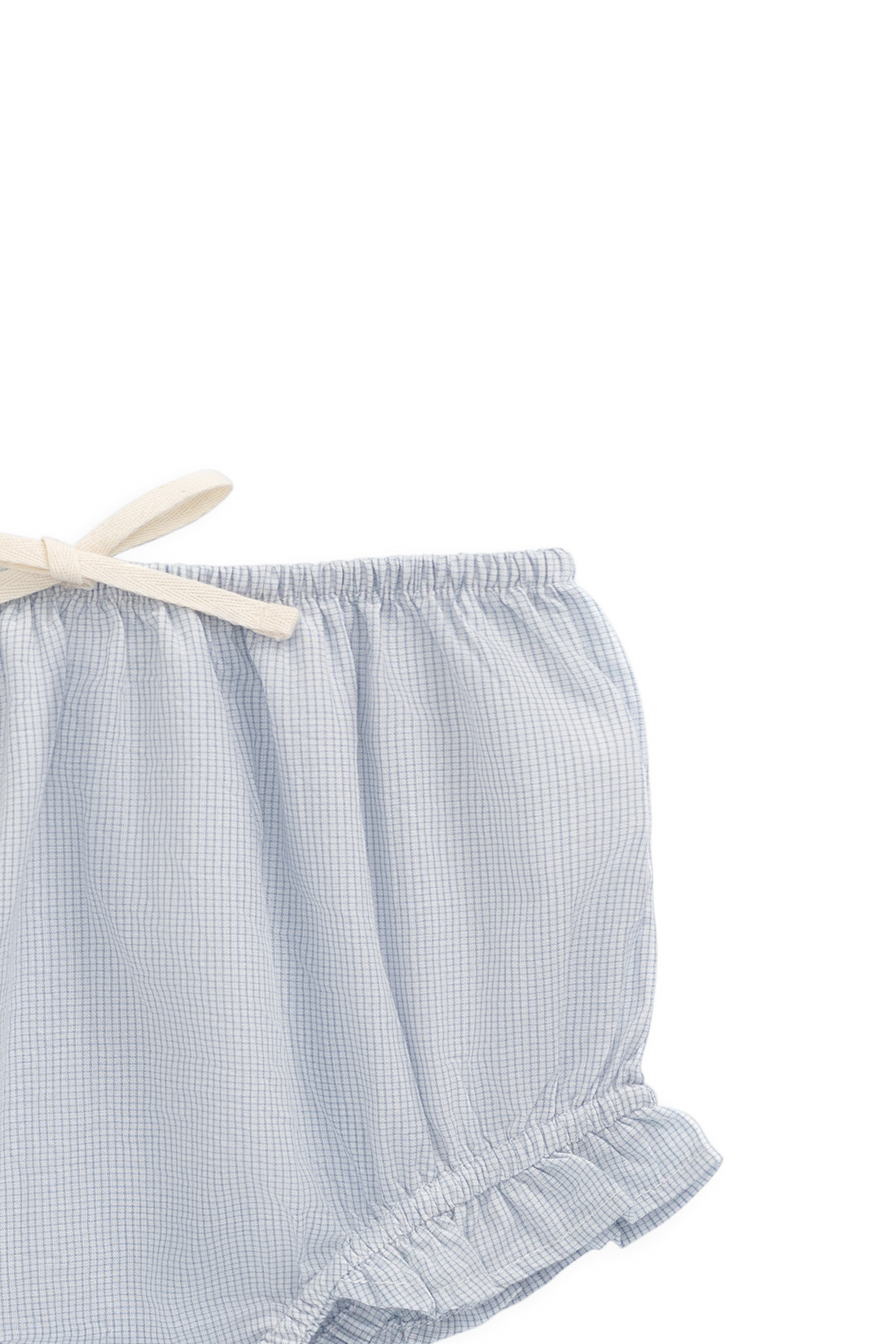Organic Cotton Frill Bloomer - Petite Check Childrens Bloomer from Jamie Kay NZ
