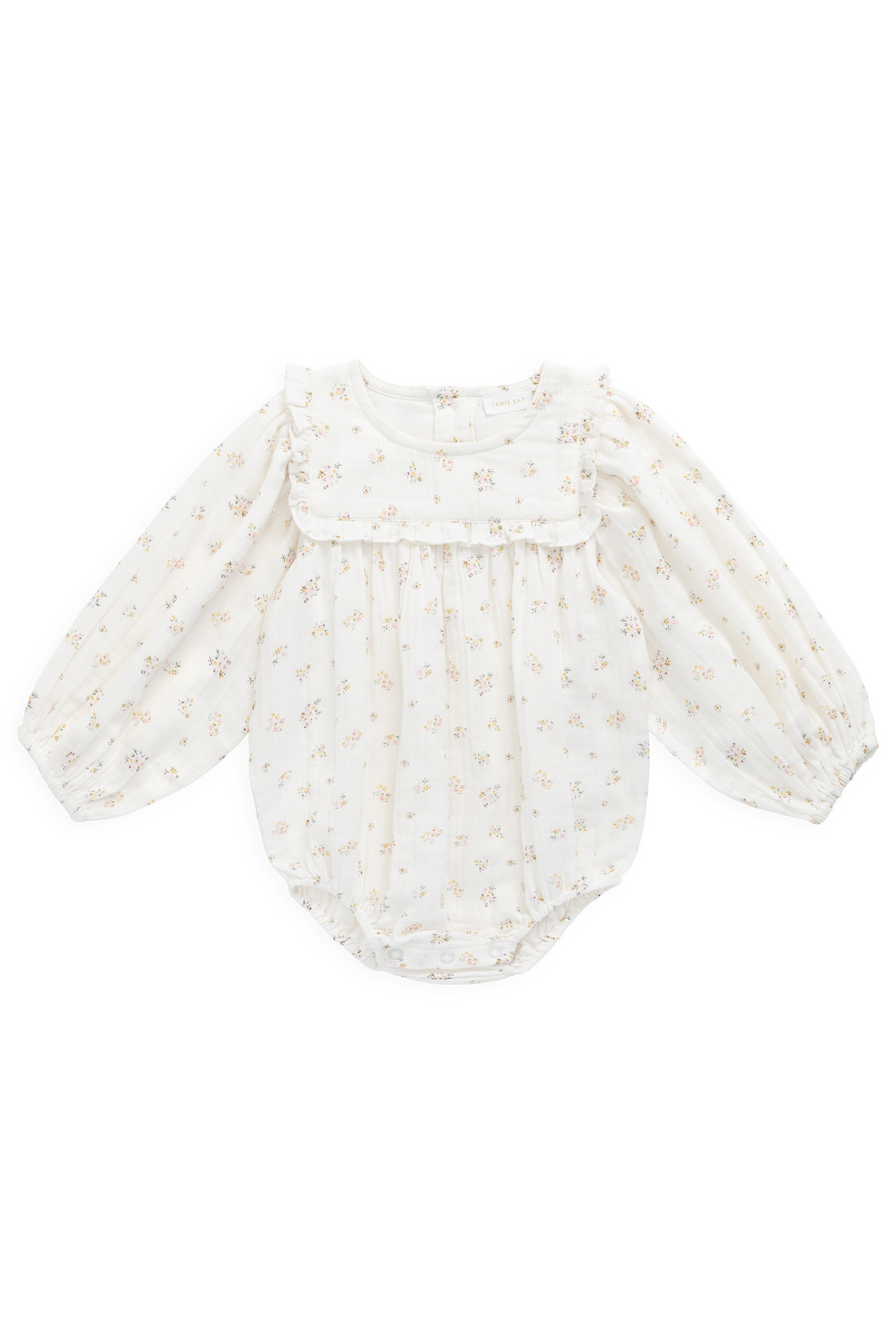Organic Cotton Muslin Frances Playsuit-Ayla Whisper Childrens Playsuit from Jamie Kay NZ