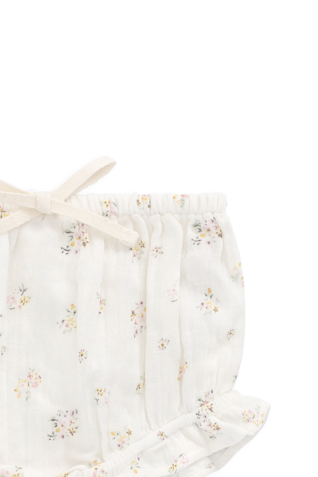 Organic Cotton Muslin Frill Bloomer - Ayla Whisper Childrens Bloomer from Jamie Kay NZ