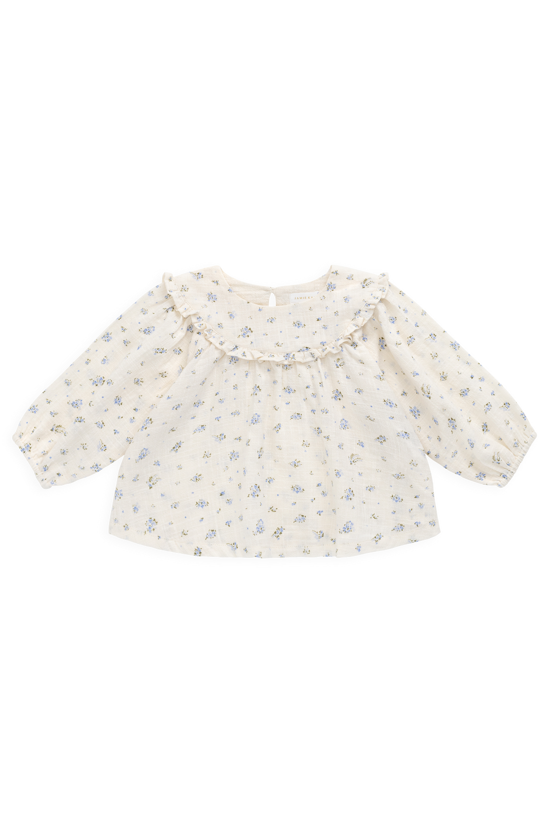 Organic Cotton Nathalie Blouse - Juniper Fields Blue Childrens Top from Jamie Kay NZ