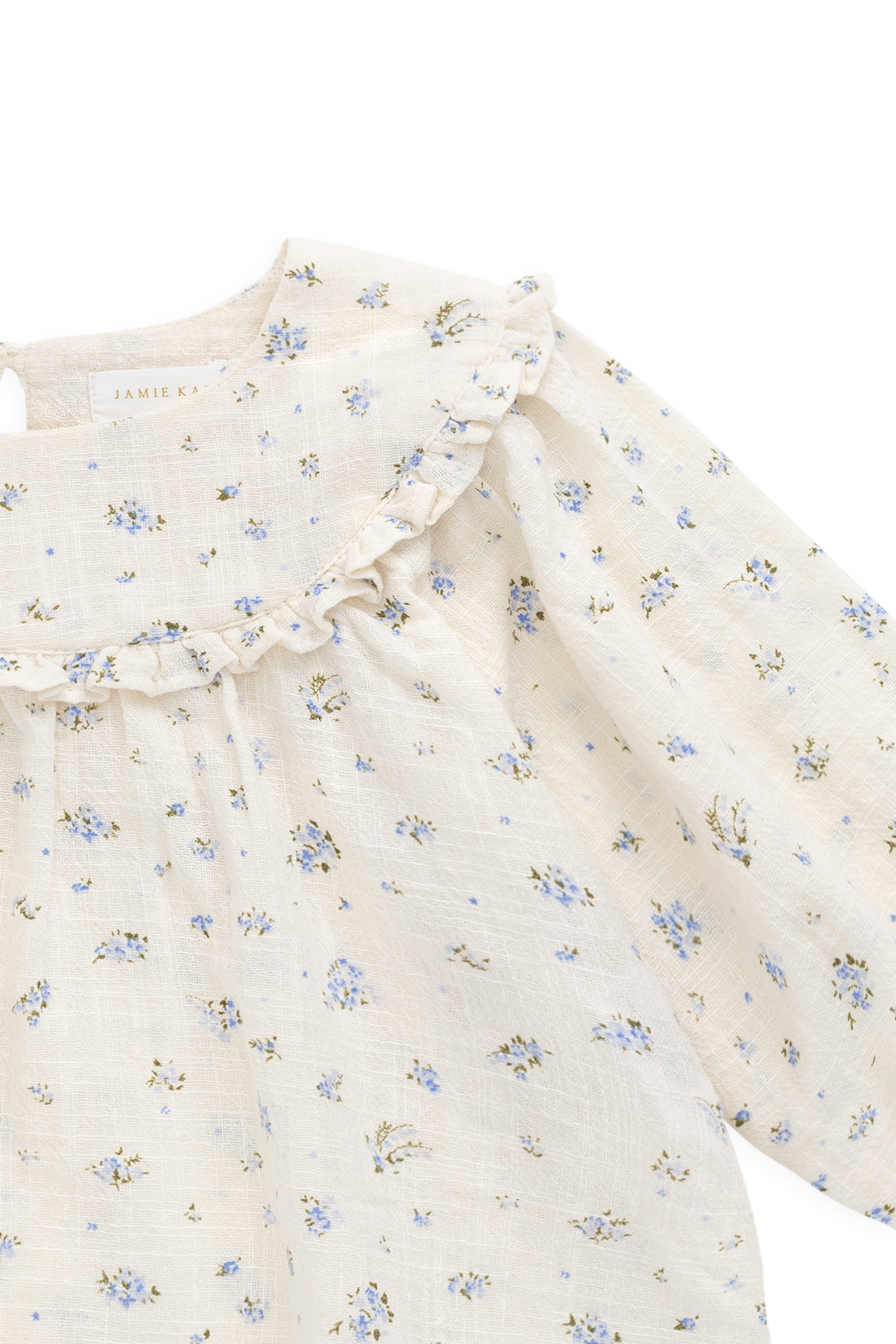 Organic Cotton Nathalie Blouse - Juniper Fields Blue Childrens Top from Jamie Kay NZ