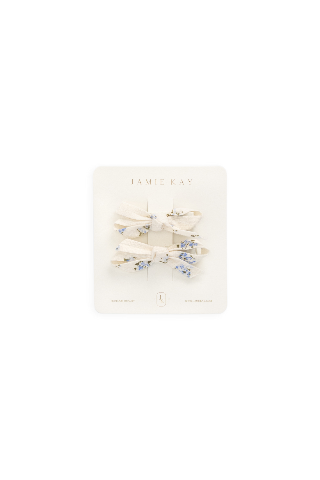 Organic Cotton Nathalie Bow - Juniper Fields Blue Childrens Hair Bow from Jamie Kay NZ