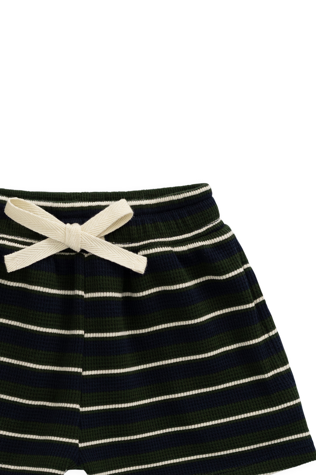Organic Cotton Waffle Leith Short - Maritime Grandeur Stripe Childrens Short from Jamie Kay NZ