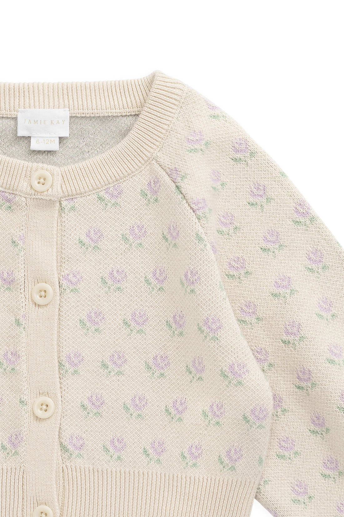 Evie Knitted Cardigan - Vanilla Evie Childrens Cardigan from Jamie Kay NZ