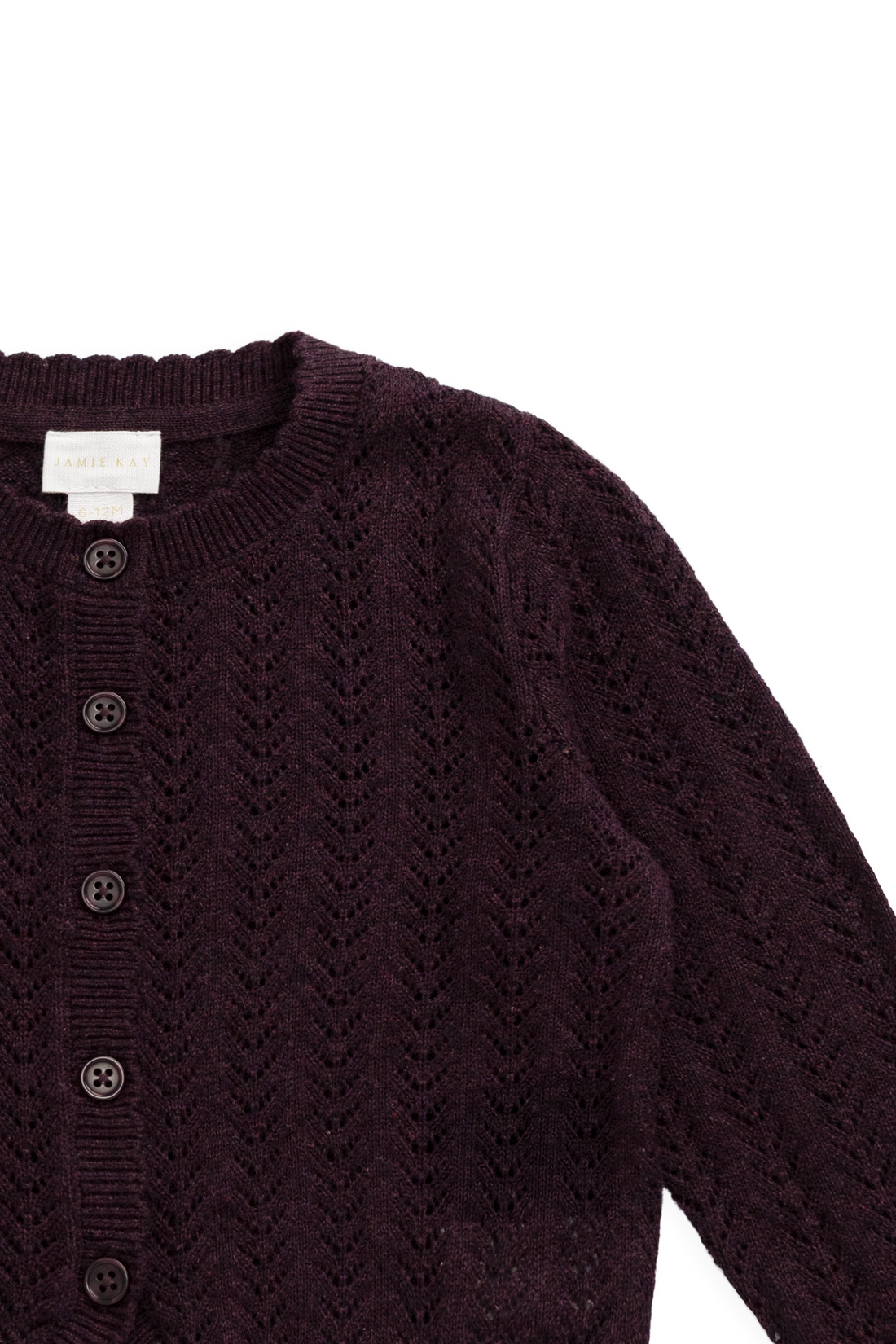 Maxine Knitted Cardigan - Blackcurrant Childrens Cardigan from Jamie Kay NZ