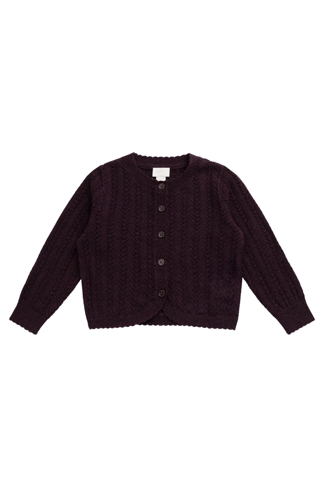 Maxine Knitted Cardigan - Blackcurrant Childrens Cardigan from Jamie Kay NZ