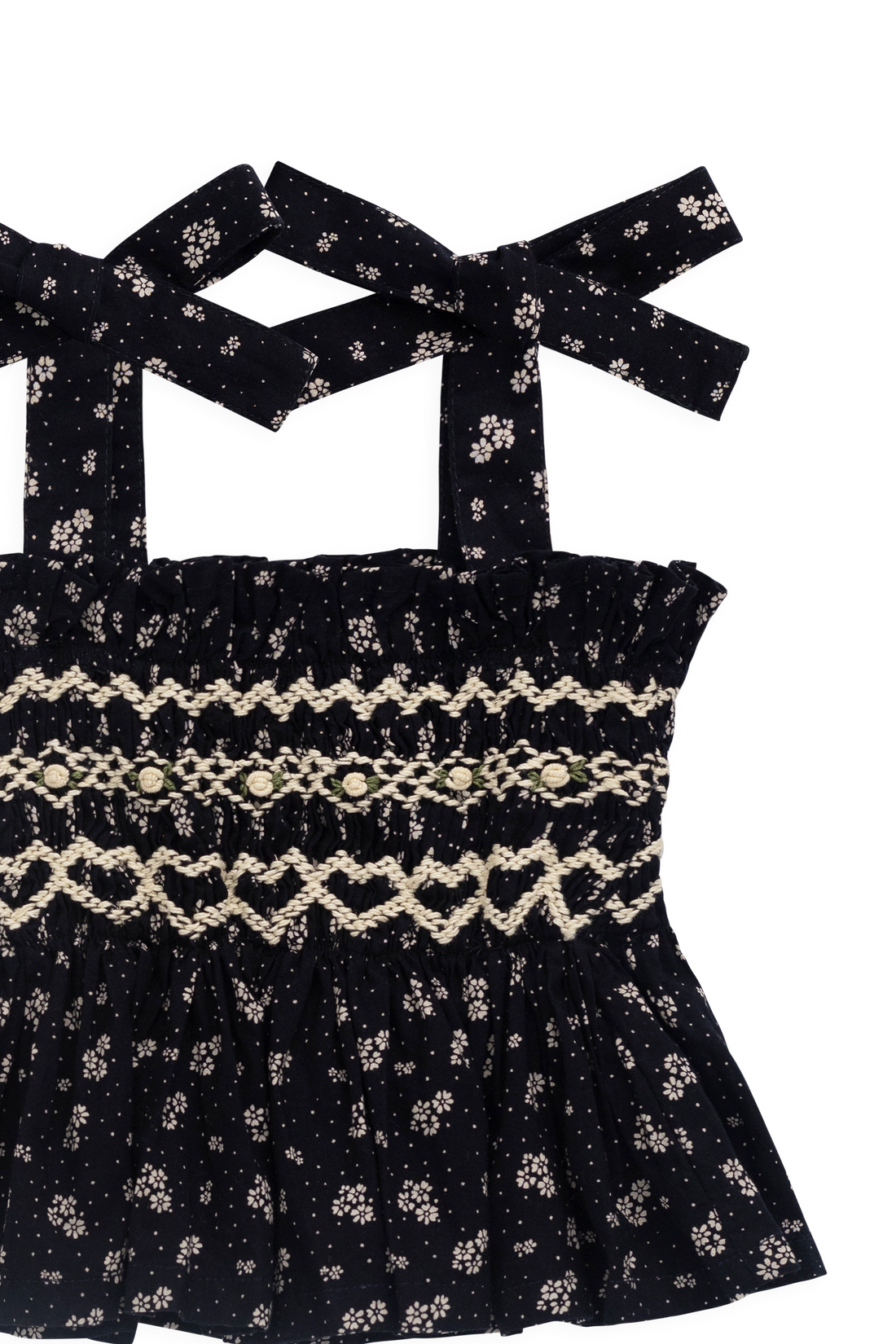 Organic Cotton Carine Top - Maisie Navy Childrens Top from Jamie Kay NZ