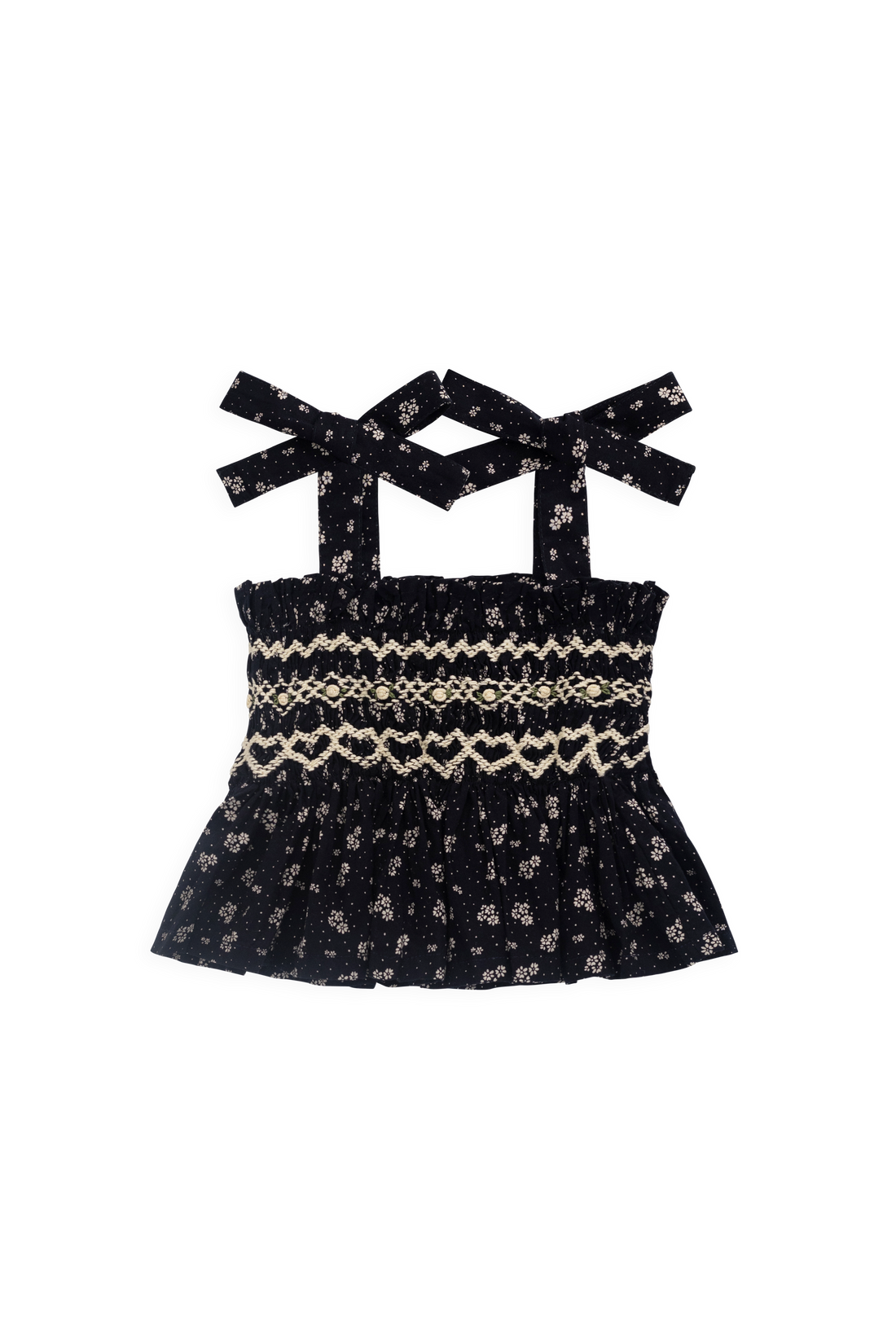 Organic Cotton Carine Top - Maisie Navy Childrens Top from Jamie Kay NZ