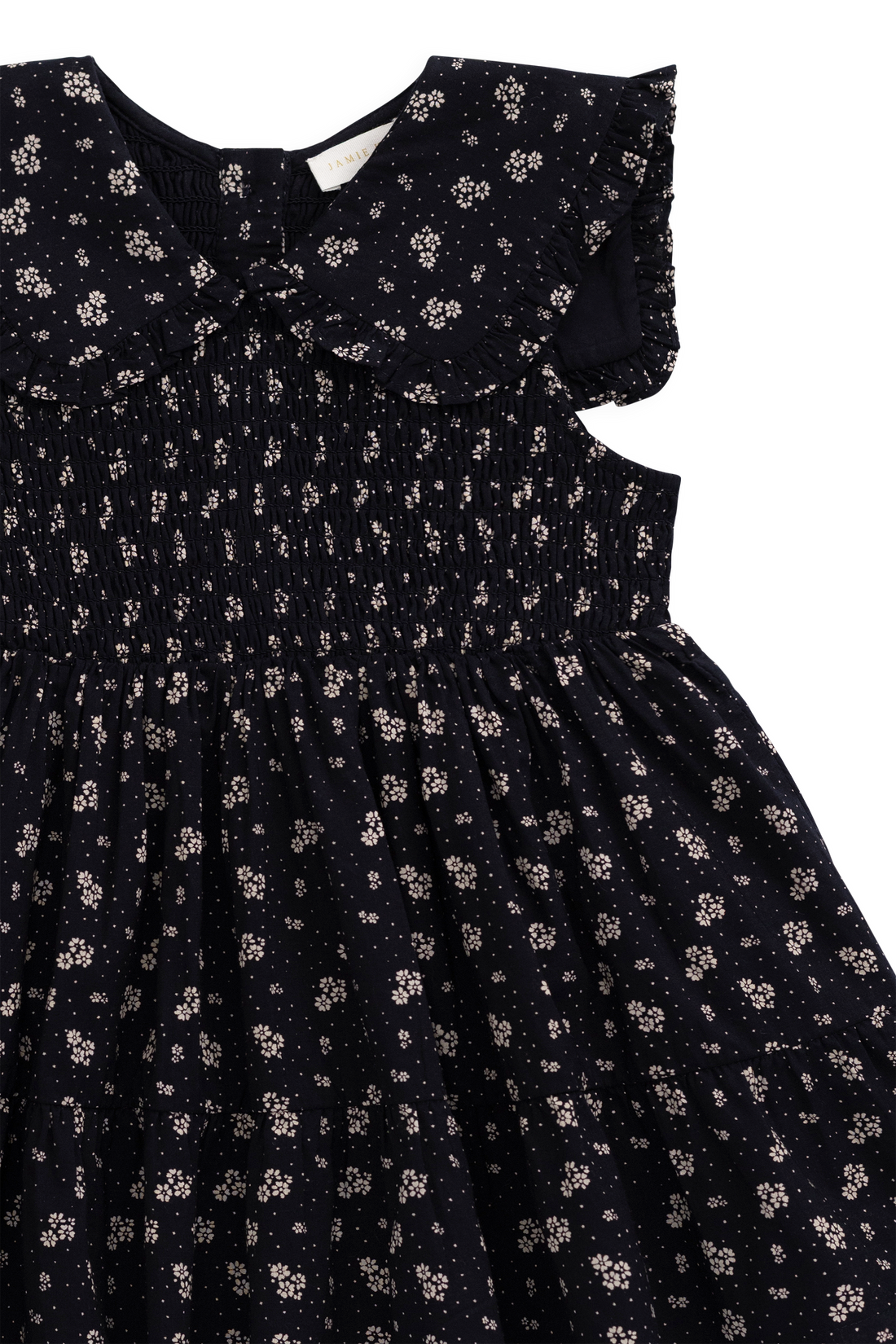 Organic Cotton Christabel Dress - Maisie Navy Childrens Dress from Jamie Kay NZ