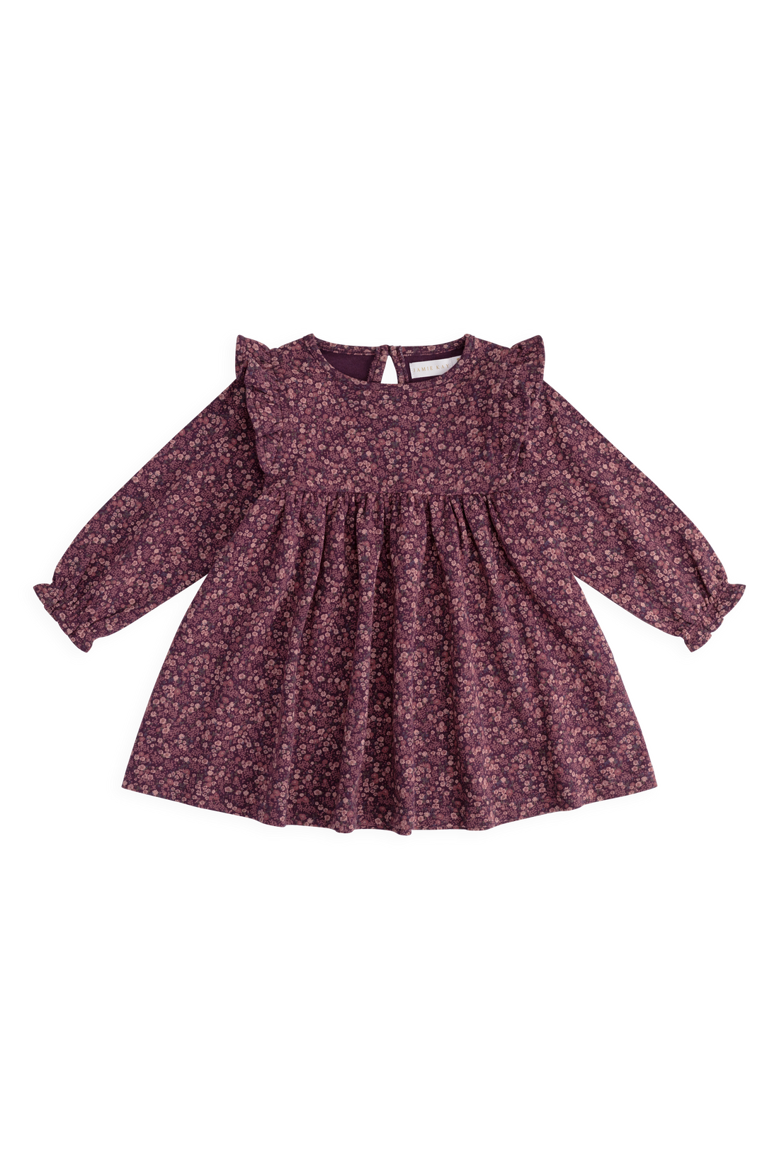 Organic Cotton Frankie Dress - Fig Floral Childrens Dress from Jamie Kay NZ