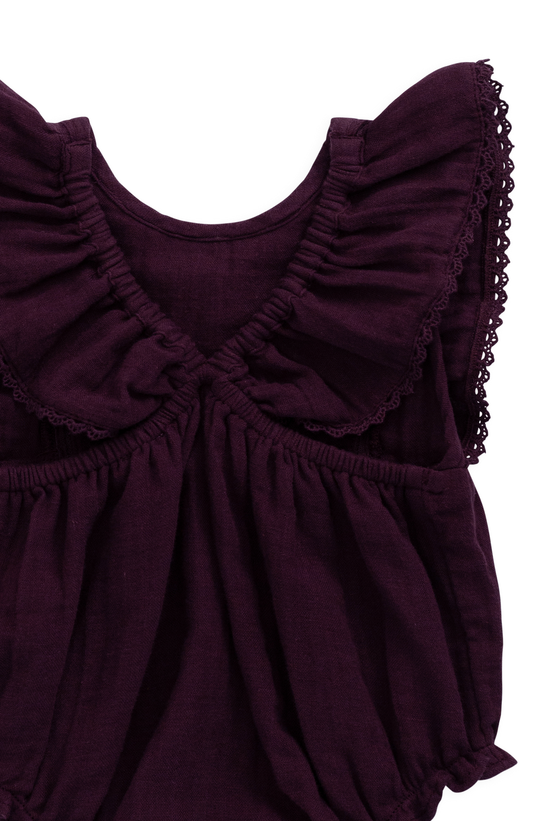 Organic Cotton Muslin Beatrice Playsuit - Fig Childrens Playsuit from Jamie Kay NZ