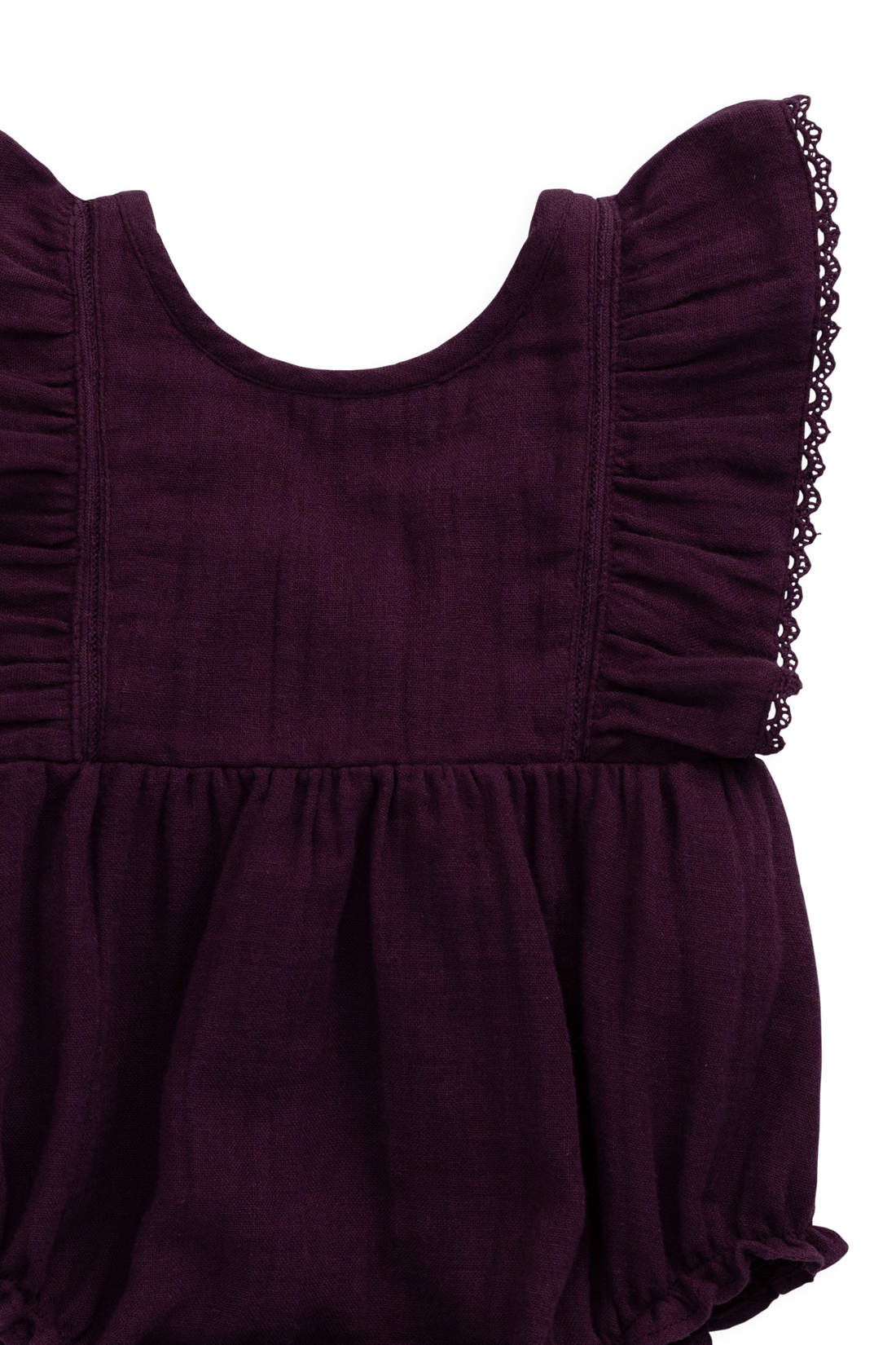 Organic Cotton Muslin Beatrice Playsuit - Fig Childrens Playsuit from Jamie Kay NZ