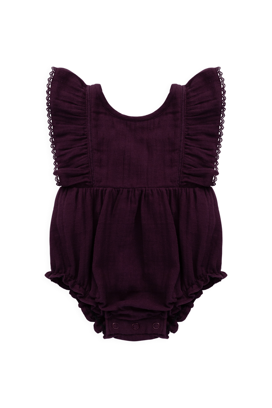 Organic Cotton Muslin Beatrice Playsuit - Fig Childrens Playsuit from Jamie Kay NZ
