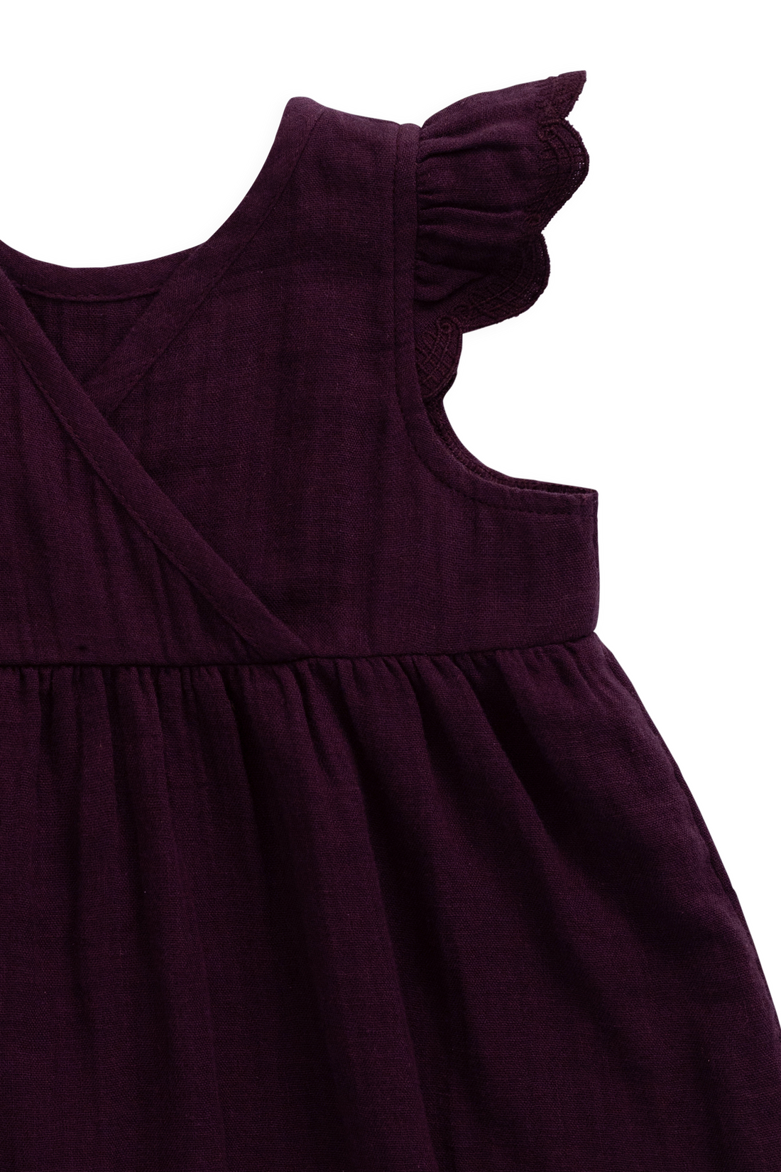Organic Cotton Muslin Lace Dress - Fig Childrens Dress from Jamie Kay NZ