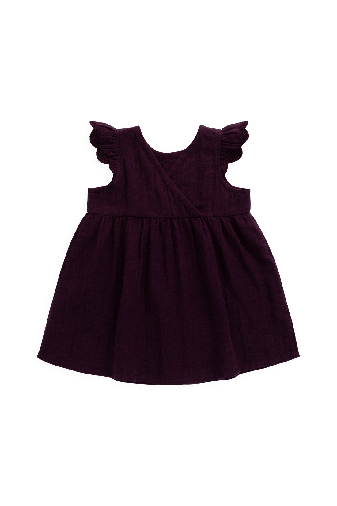 Organic Cotton Muslin Lace Dress - Fig Childrens Dress from Jamie Kay NZ