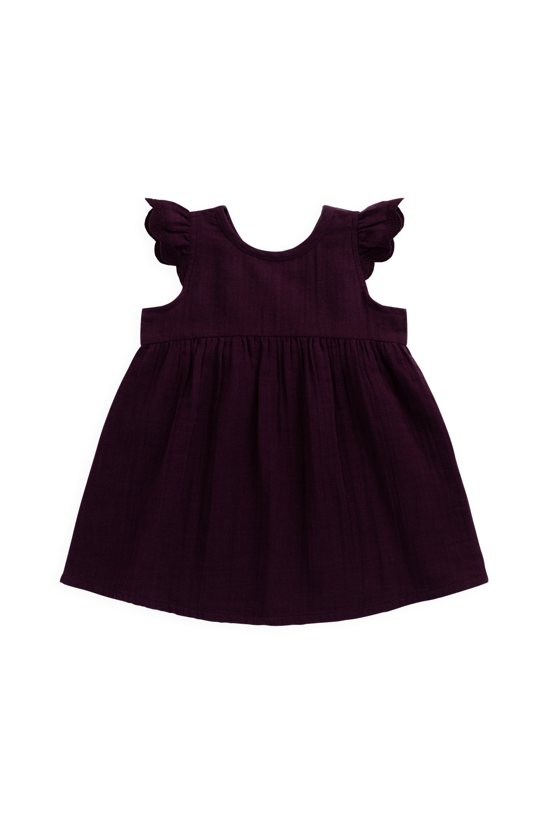 Organic Cotton Muslin Lace Dress - Fig Childrens Dress from Jamie Kay NZ