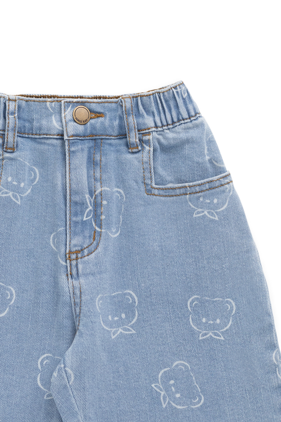 Abel Pant - Bowie Bear Denim Childrens Pant from Jamie Kay NZ