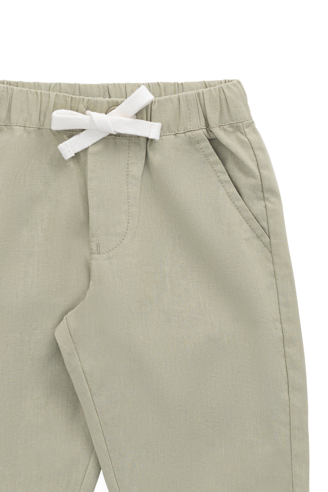 Ali Linen/Cotton Pant - Lichen Childrens Pant from Jamie Kay NZ