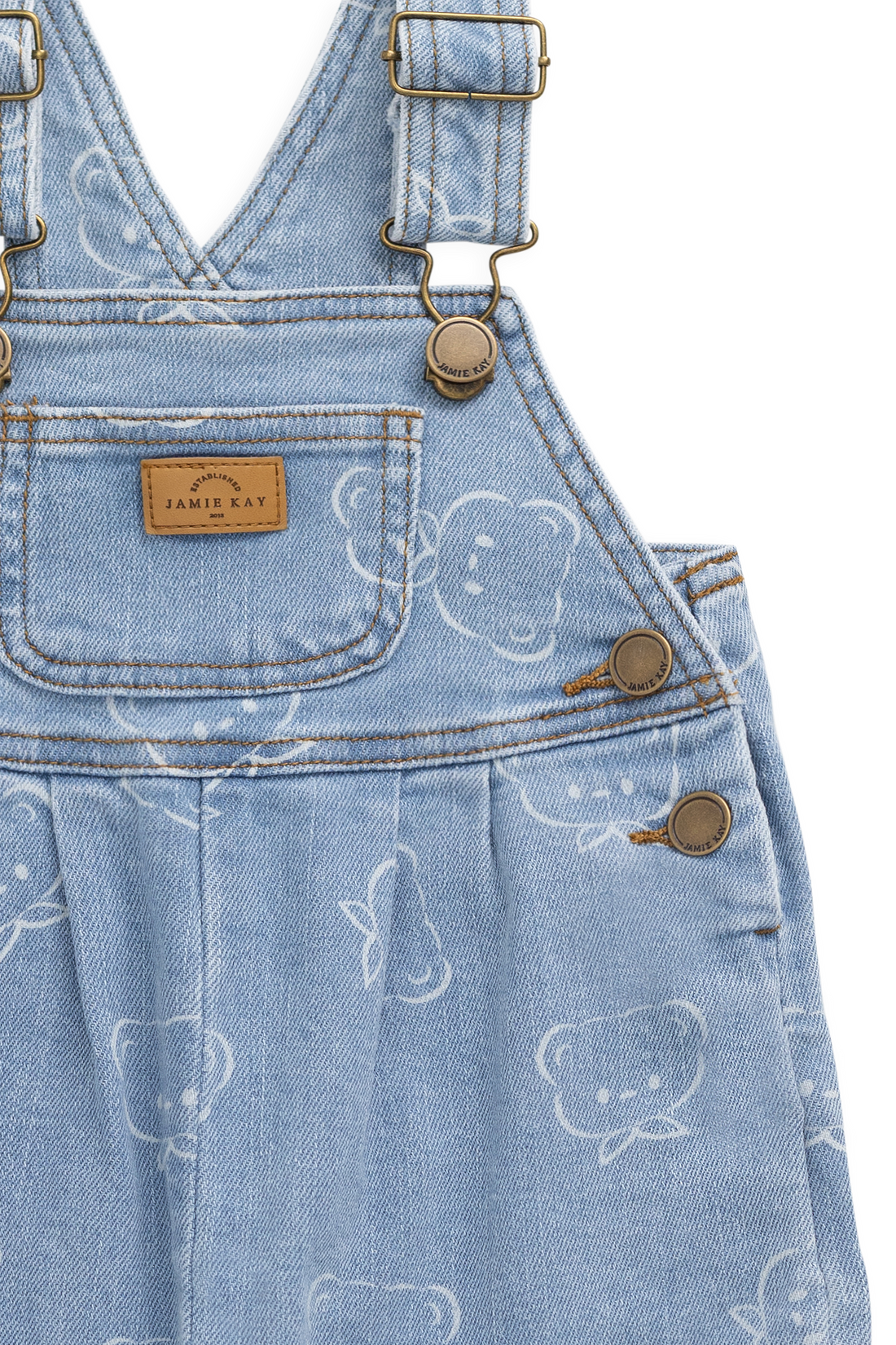 Blair Overall - Bowie Bear Denim Childrens Overall from Jamie Kay NZ