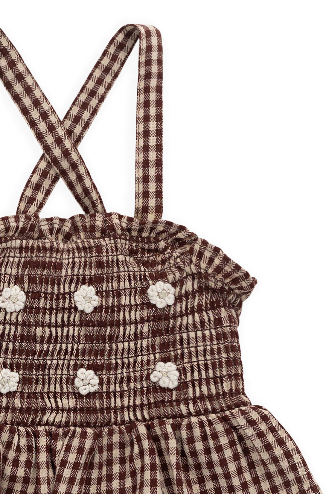 Organic Cotton Auden Top - Cinnamon Gingham Childrens Top from Jamie Kay NZ