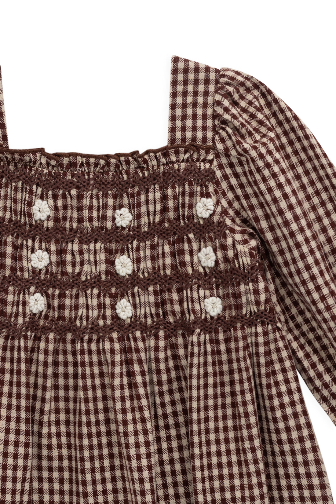 Organic Cotton Cecile Dress - Cinnamon Gingham Childrens Dress from Jamie Kay NZ