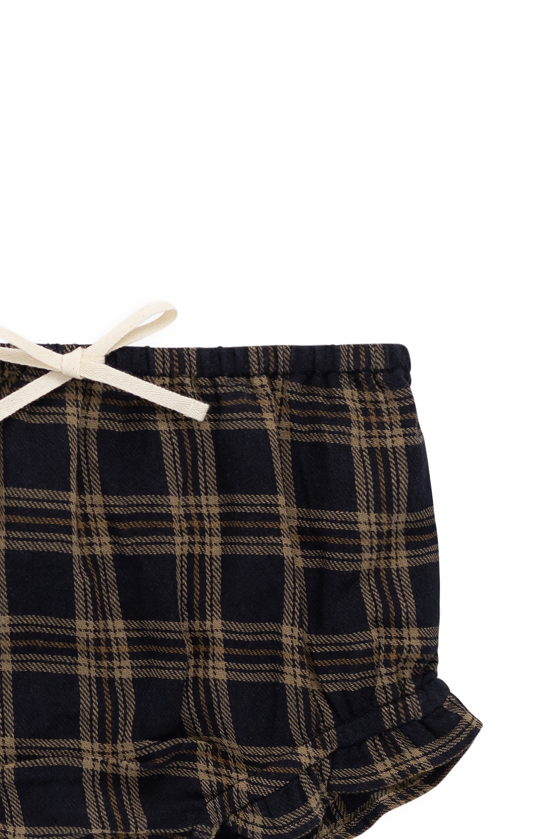 Organic Cotton Frill Bloomer - Woodland Check Childrens Bloomer from Jamie Kay NZ