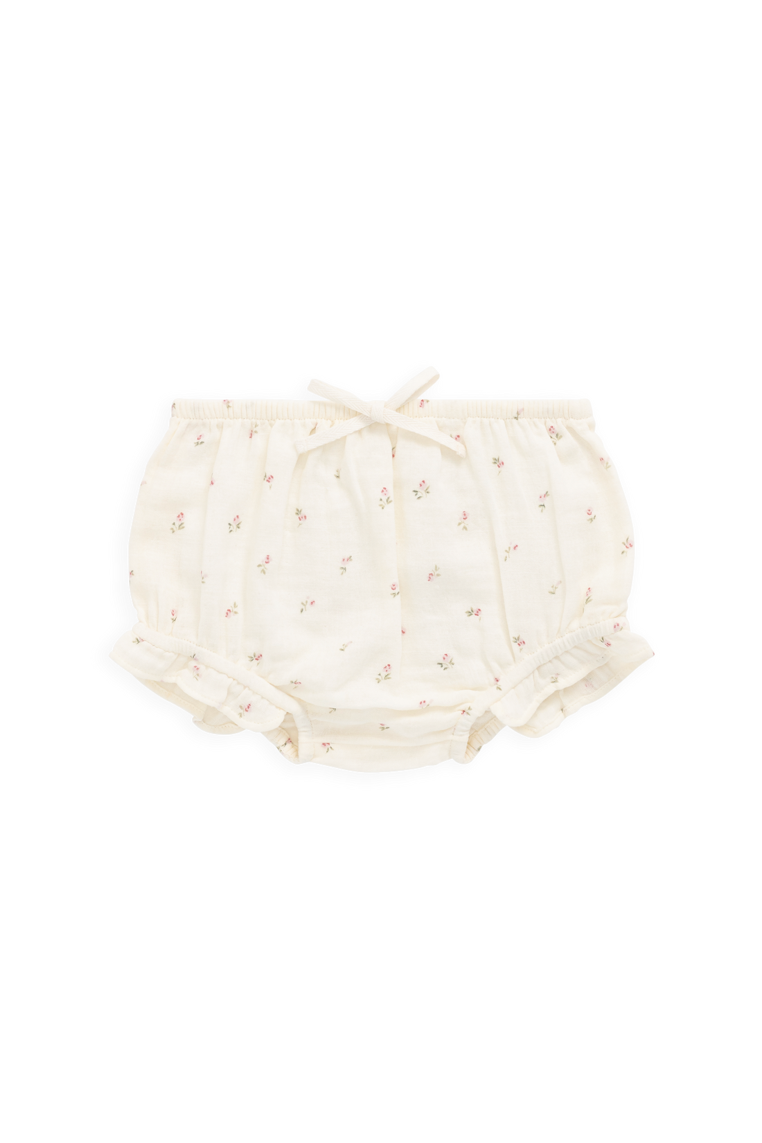 Organic Cotton Muslin Frill Bloomer - Willow Rose Childrens Bloomer from Jamie Kay NZ