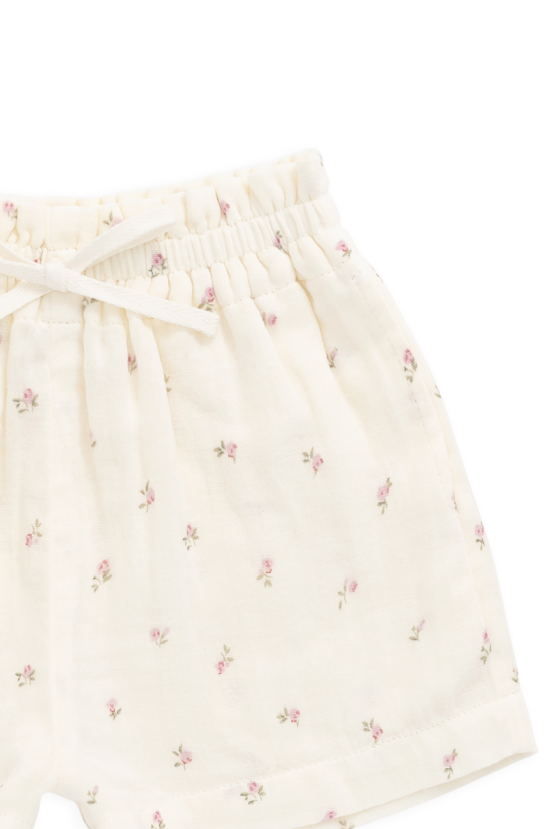 Organic Cotton Muslin Selah Short - Willow Rose Childrens Shorts from Jamie Kay NZ
