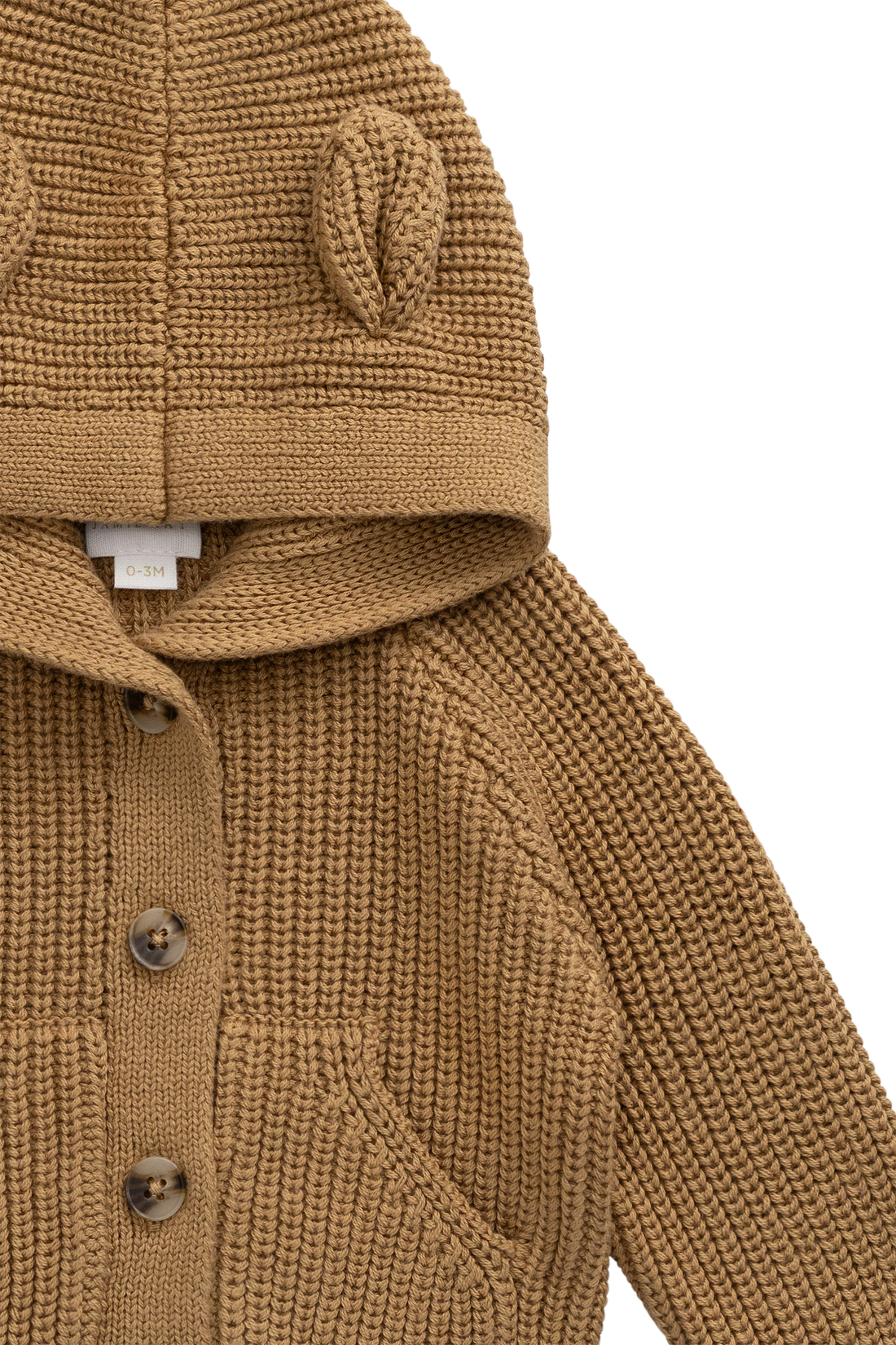 Bear Cardigan - Tawny Brown Childrens Cardigan from Jamie Kay NZ