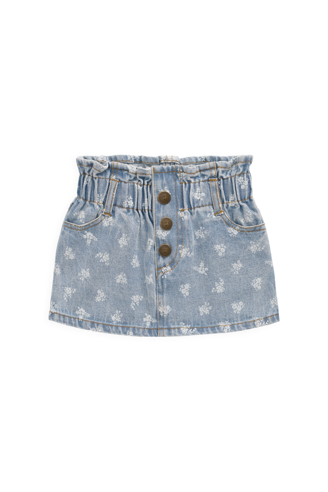 Brielle Skirt - Tully Floral Denim Childrens Skirt from Jamie Kay NZ
