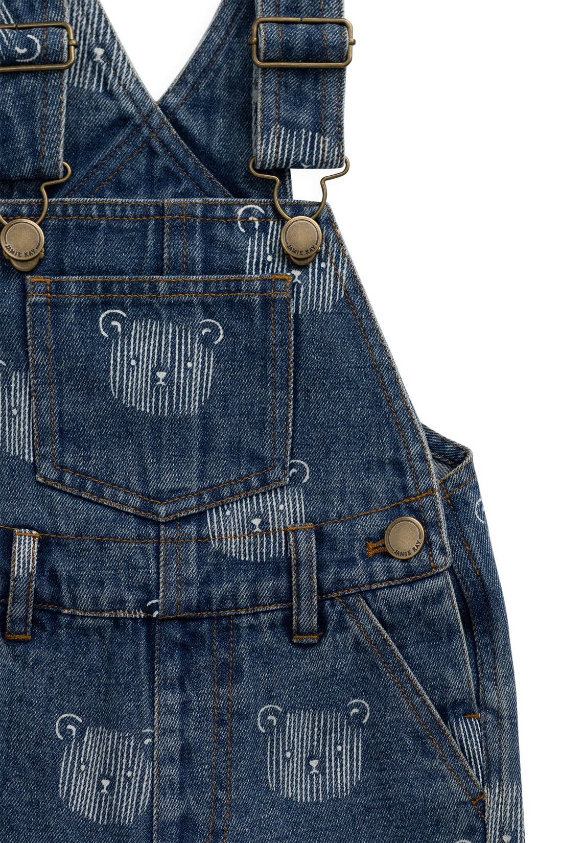 Fenix Short Overall - Teddy Face Denim – Jamie Kay NZ