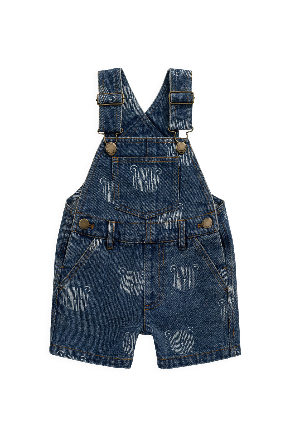 Fenix Short Overall - Teddy Face Denim Childrens Overall from Jamie Kay NZ