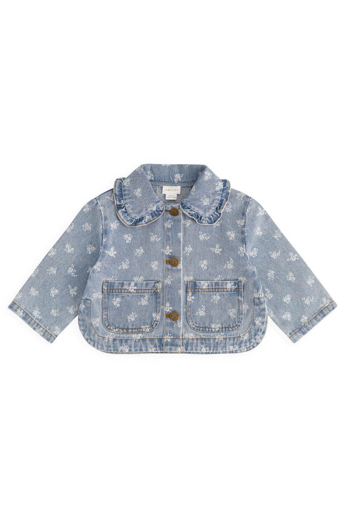 Malani Jacket - Tully Floral Denim Childrens Jacket from Jamie Kay NZ