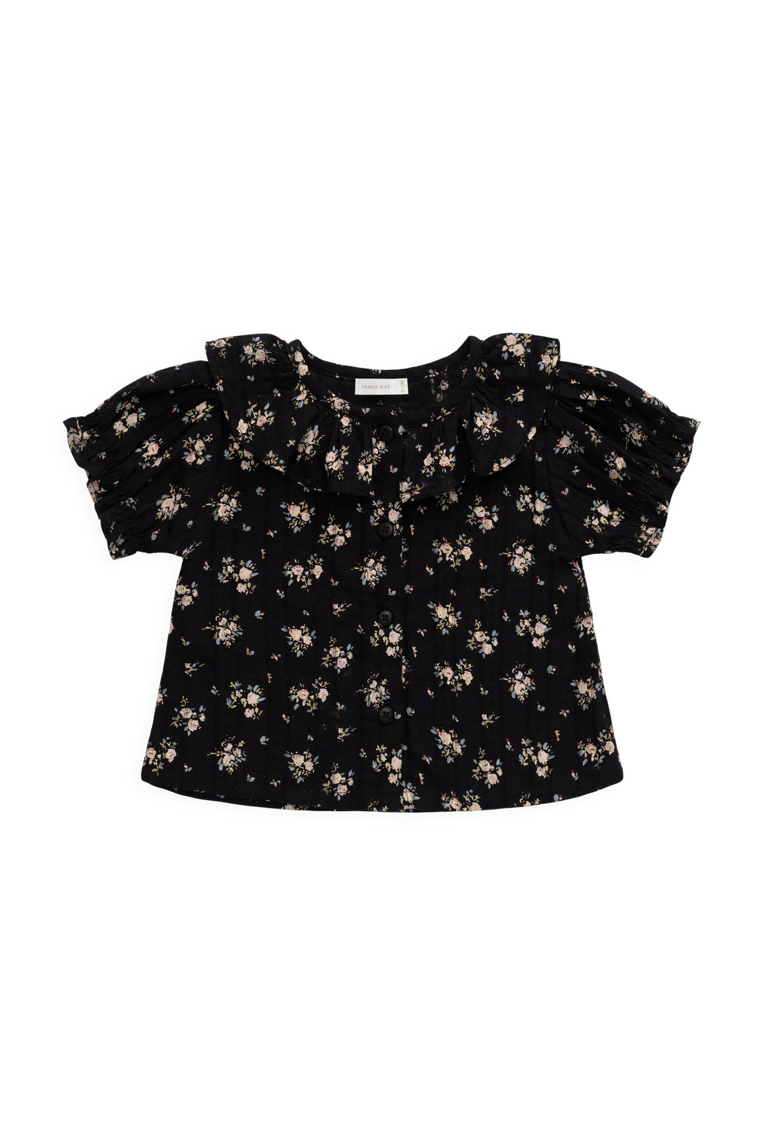 Organic Cotton Alora Top - Cassie Caviar Childrens Top from Jamie Kay NZ