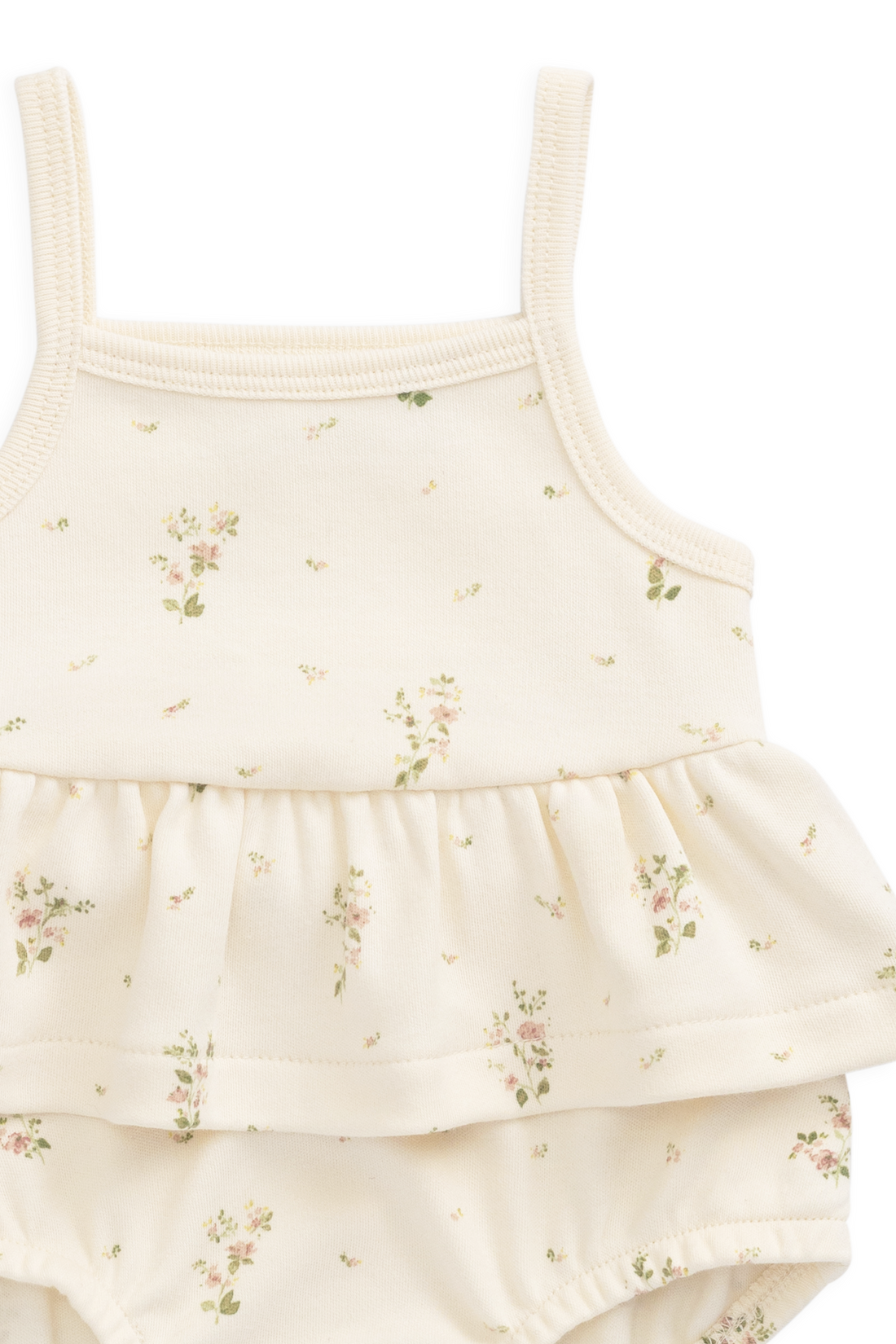 Organic Cotton Astra Playsuit - Josepha Egret Small Childrens Playsuit from Jamie Kay NZ