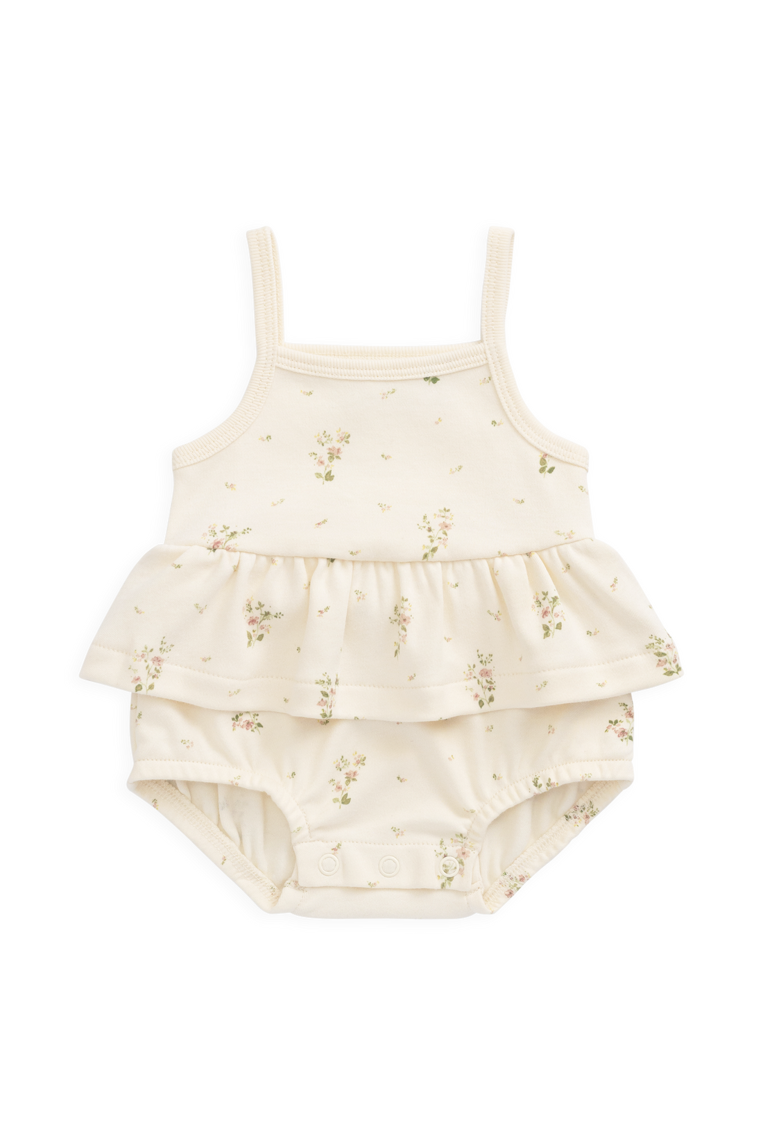 Organic Cotton Astra Playsuit - Josepha Egret Small Childrens Playsuit from Jamie Kay NZ