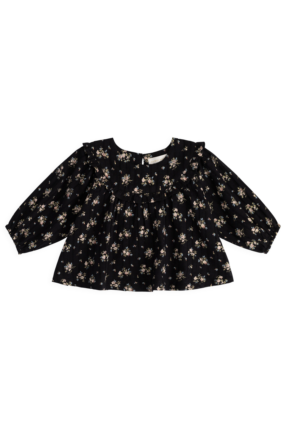 Organic Cotton Caroline Blouse - Cassie Caviar Childrens Top from Jamie Kay NZ