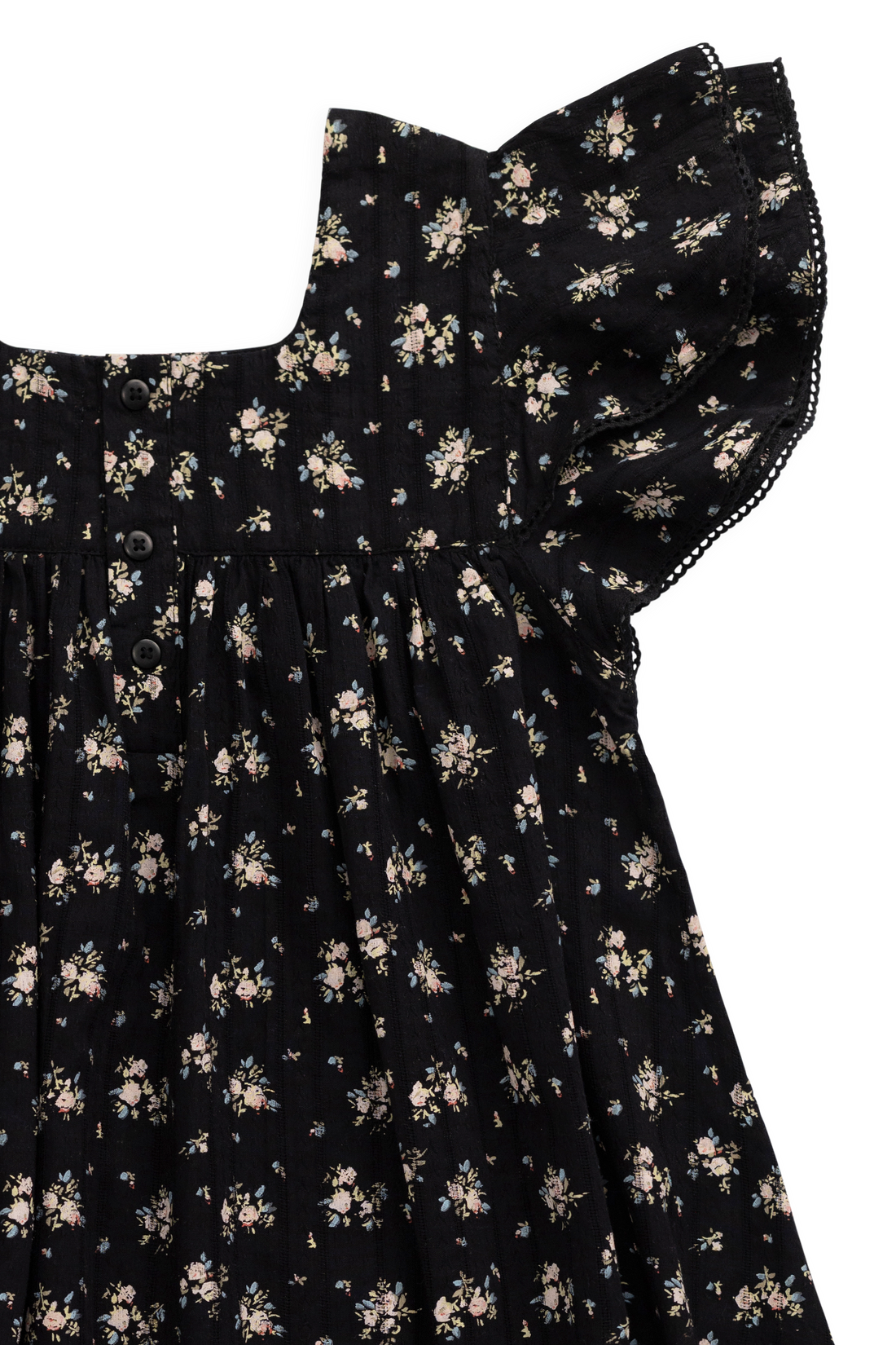Organic Cotton Caroline Dress - Cassie Caviar Childrens Dress from Jamie Kay NZ