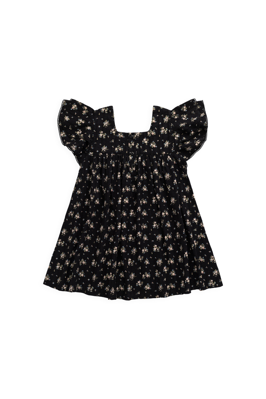 Organic Cotton Caroline Dress - Cassie Caviar Childrens Dress from Jamie Kay NZ