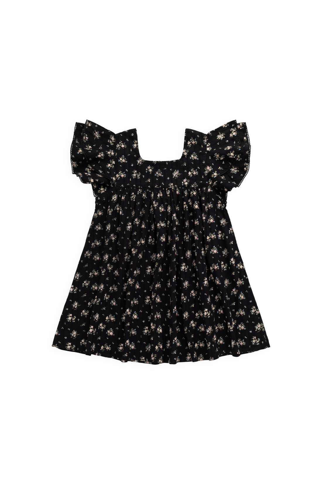 Organic Cotton Caroline Dress - Cassie Caviar Childrens Dress from Jamie Kay NZ