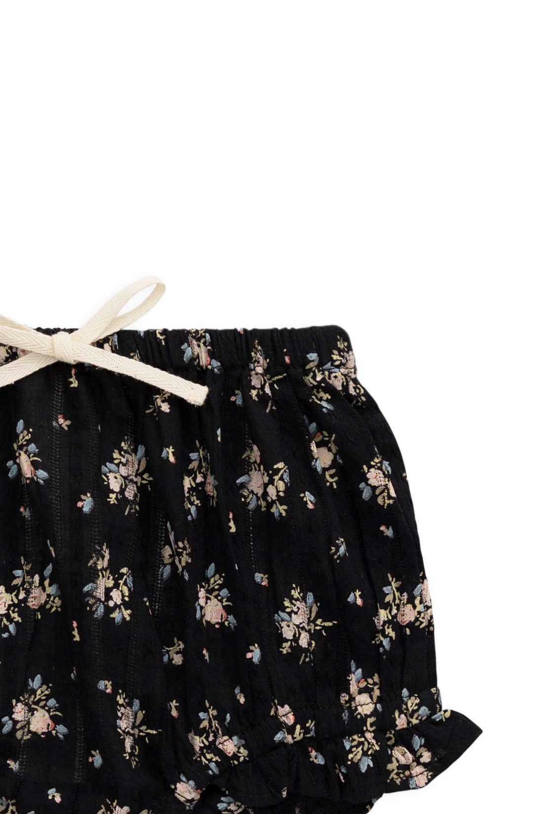 Organic Cotton Frill Bloomer - Cassie Caviar Childrens Bloomer from Jamie Kay NZ